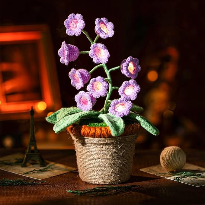 Crochet Glow Flower Lamp